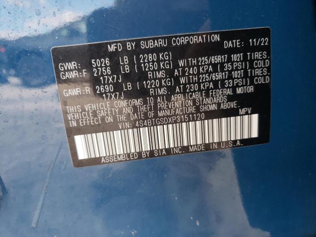 2023 SUBARU OUTBACK WI 4S4BTGSDXP3151120