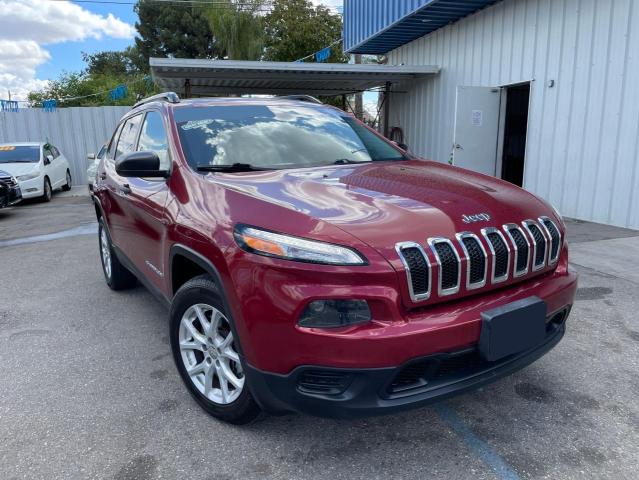 Jeep salvage cars for sale: 2015 Jeep Cherokee Sport