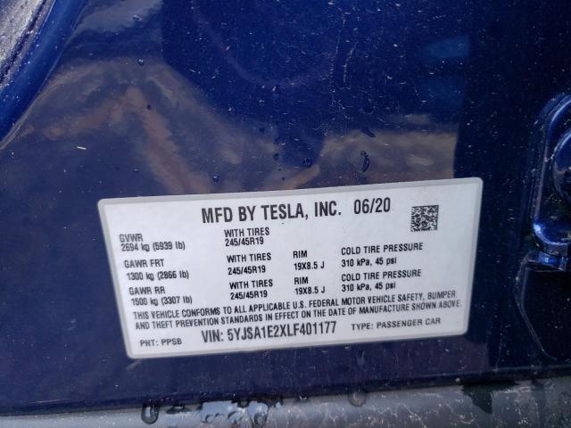 5YJSA1E2XLF401177 Tesla MODEL S
