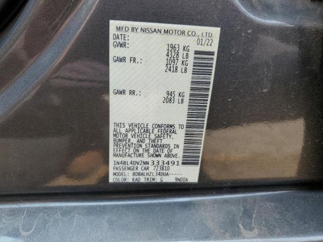 1N4BL4DV2NN333491 Nissan ALTIMA SV