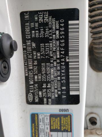 5XYKU4A74FG659640 KIA SORENTO EX