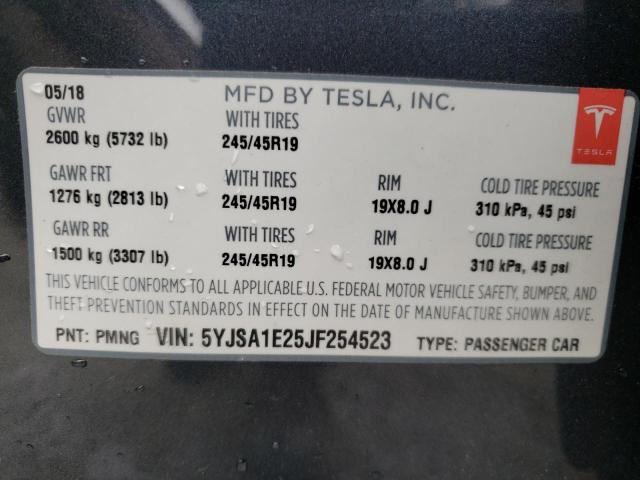 5YJSA1E25JF254523 Tesla MODEL S