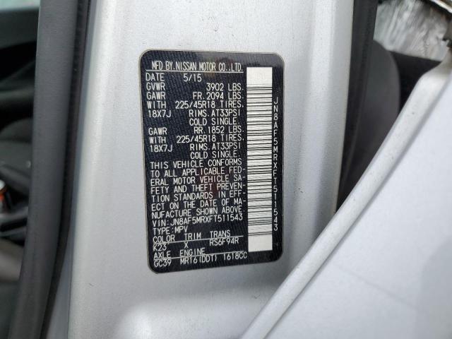 2015 NISSAN JUKE S - JN8AF5MRXFT511543