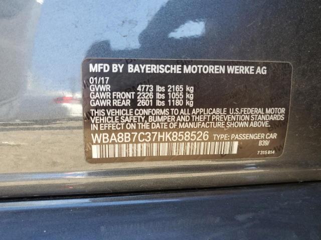 WBA8B7C37HK858526 BMW 340 XI