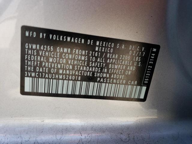 2017 VOLKSWAGEN GOLF SPORT - 3VWC17AU3HM526018