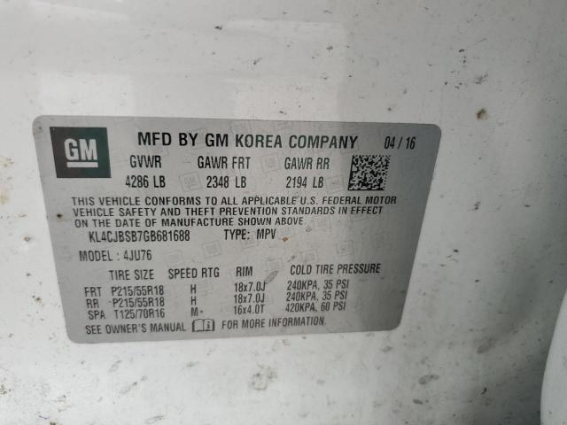 2016 BUICK ENCORE CON - KL4CJBSB7GB681688