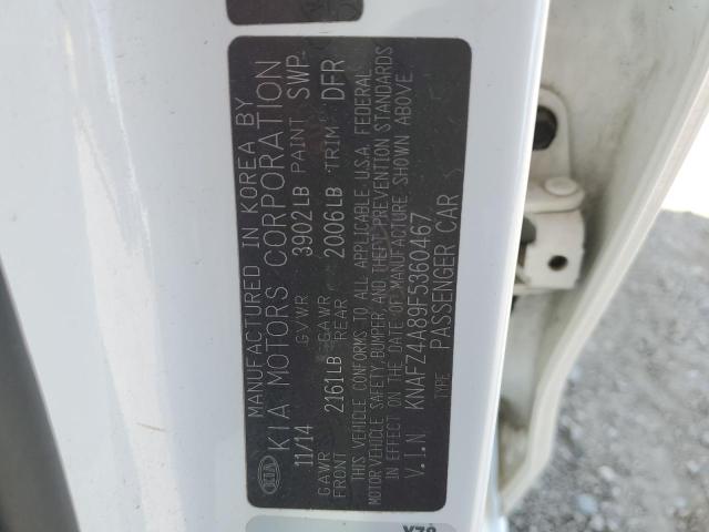 KNAFZ4A89F5360467 KIA FORTE EX