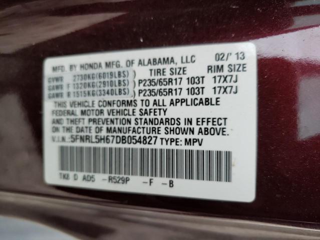 VIN 5FNRL5H67DB054827 2013 HONDA ODYSSEY no.13