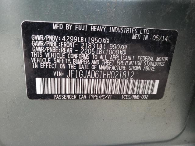 JF1GJAD61EH021812 Subaru Impreza Premium