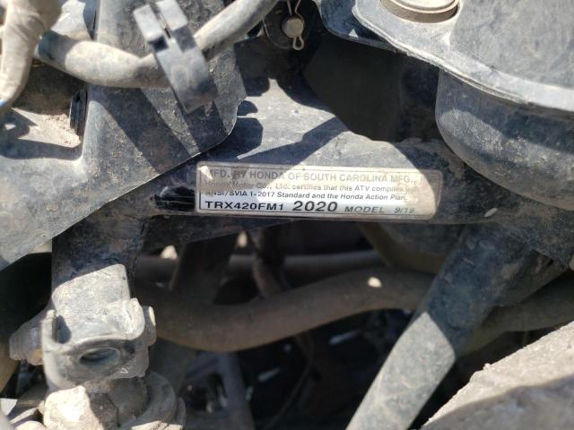 2020 HONDA TRX420 FM 1HFTE40K0L4602004