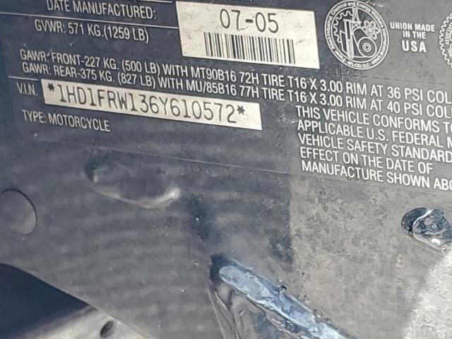 2006 HARLEY-DAVIDSON FLHRCI 1HD1FRW136Y610572