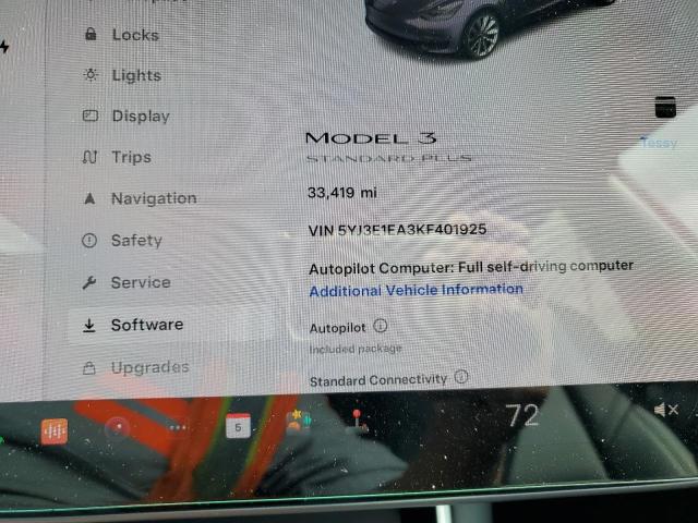 5YJ3E1EA3KF401925 Tesla MODEL 3