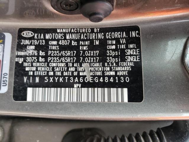 5XYKT3A60EG484130 KIA SORENTO LX