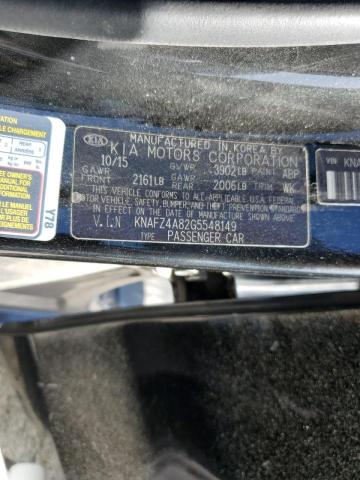 KNAFZ4A82G5548149 KIA FORTE EX