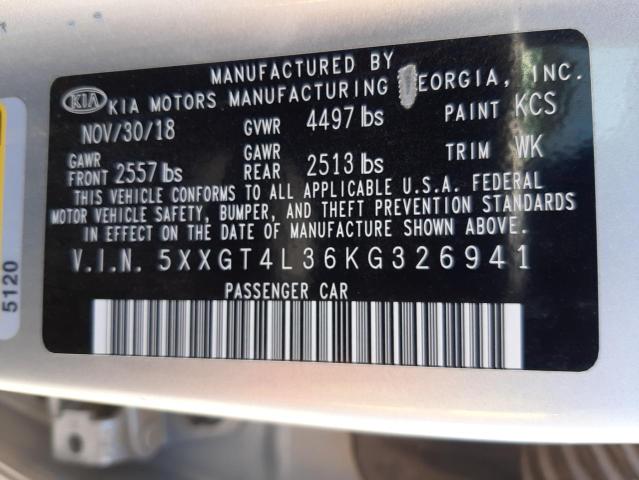 5XXGT4L36KG326941 KIA Optima Lx