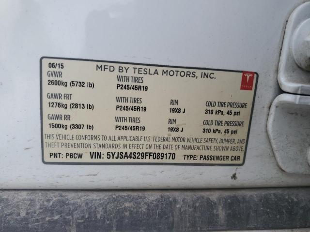 2015 TESLA MODEL S 70 - 5YJSA4S29FF089170