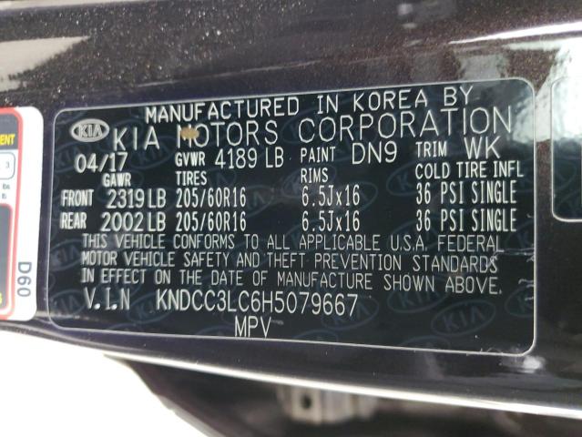 KNDCC3LC6H5079667 KIA NIRO EX