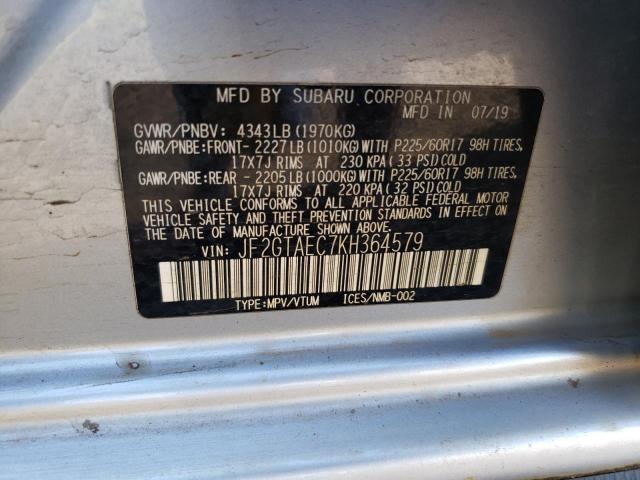 JF2GTAEC7KH364579 Subaru Crosstrek Premium