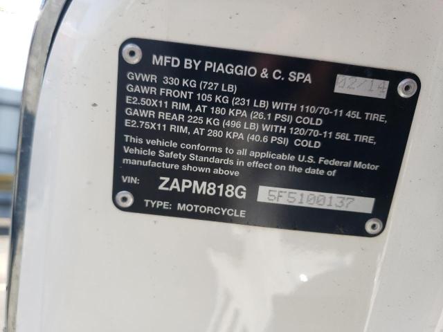 2015 VESPA SPRINT 150 - ZAPM818G5F5100137