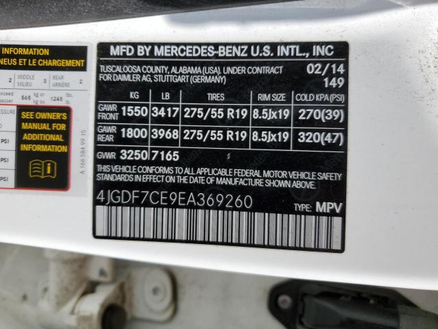4JGDF7CE9EA369260 Mercedes-Benz Gl 450 4matic