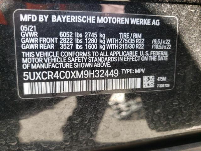 5UXCR4C0XM9H32449 BMW X5 Sdrive 40i