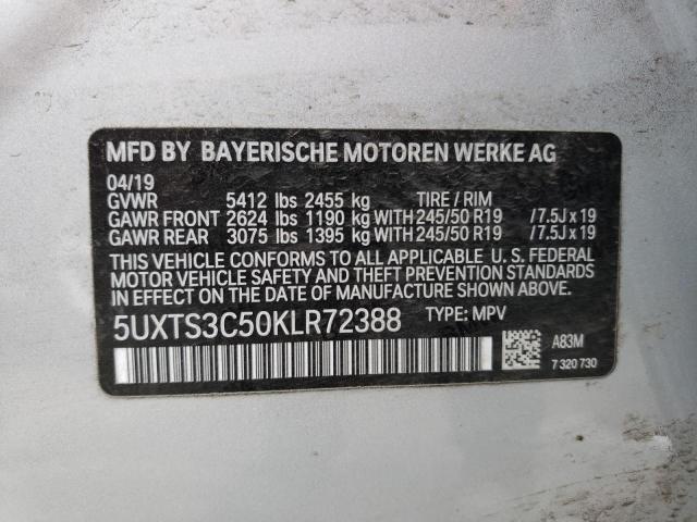 5UXTS3C50KLR72388 BMW X3 Xdrivem40i