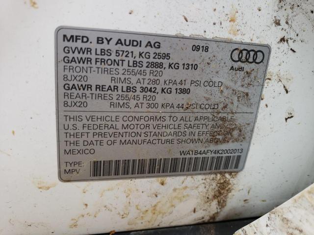 WA1B4AFY4K2002013 2019 AUDI SQ5, photo no. 14