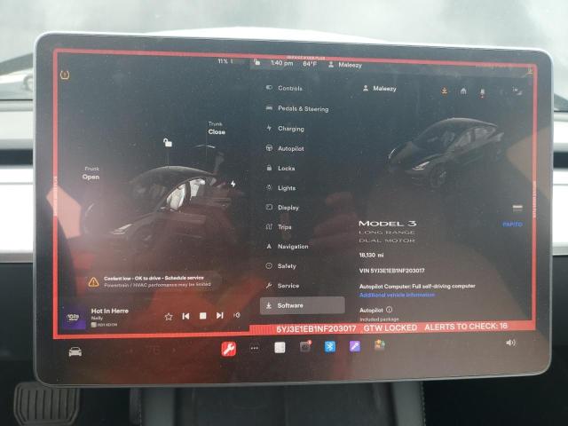 5YJ3E1EB1NF203017 Tesla MODEL 3