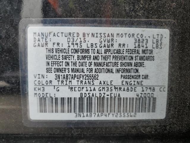 3N1AB7AP4FY255562 Nissan SENTRA S