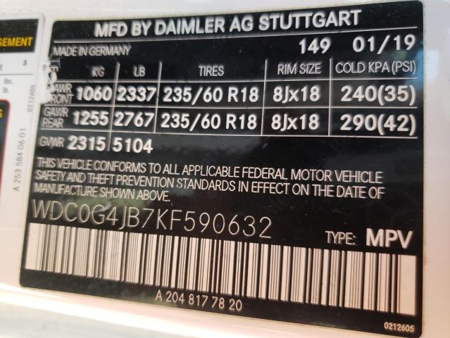 WDC0G4JB7KF590632 Mercedes-Benz GLC 300