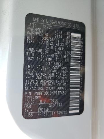 JN8BT3DC9NW117462 Nissan Rogue Platinum