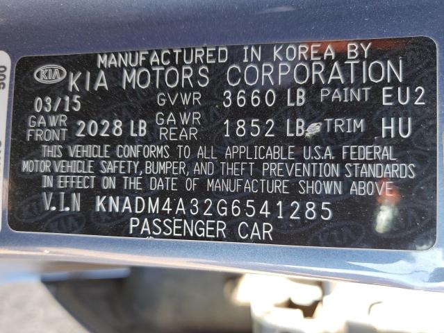 KNADM4A32G6541285 KIA RIO LX