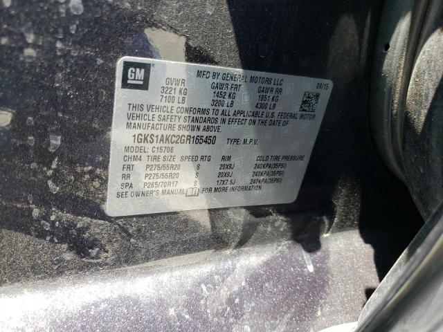 1GKS1AKC2GR165450 GMC YUKON SLE