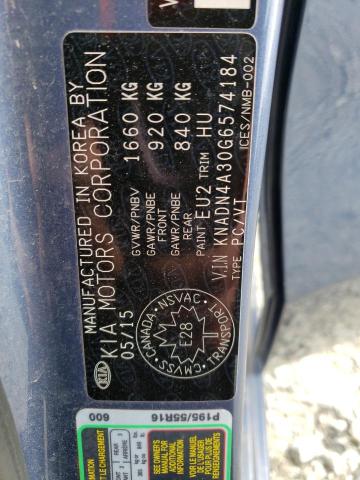 2016 KIA RIO EX - KNADN4A30G6574184