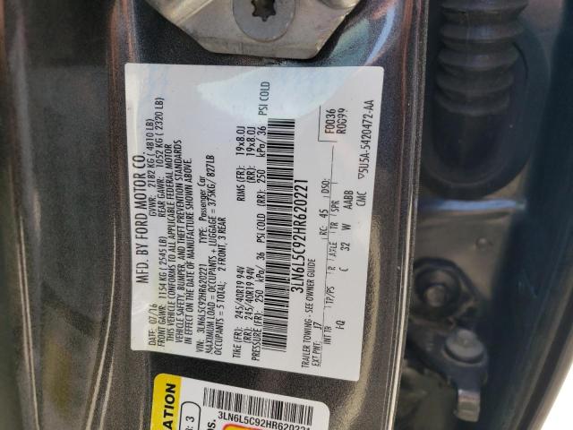 3LN6L5C92HR620221 Lincoln MKZ SELECT