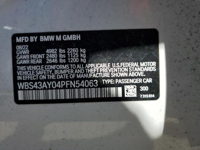 2023 BMW M3 COMPETI - WBS43AY04PFN54063