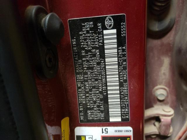2018 TOYOTA CAMRY L/LE - 4T1B11HK0JU576047