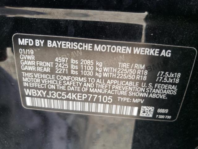 VIN WBXYJ3C54KEP77105 2019 BMW X2, Sdrive28I no.13