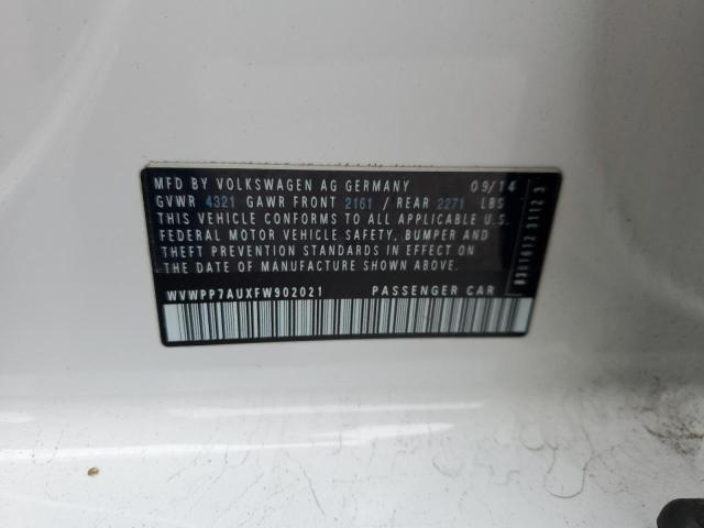 2015 VOLKSWAGEN E-GOLF SEL - WVWPP7AUXFW902021