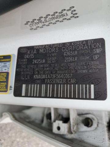 KNAGM4A73F5640167 KIA Optima Lx