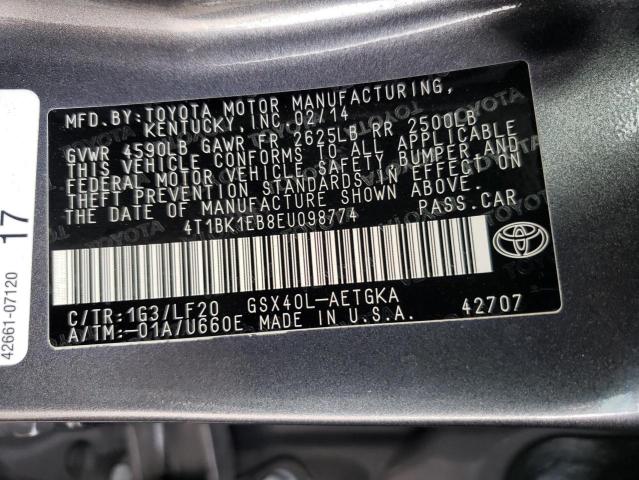 4T1BK1EB8EU098774 Toyota Avalon Base