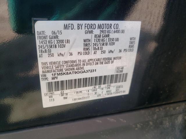 2016 FORD EXPLORER P 1FM5K8AT9GGA37231