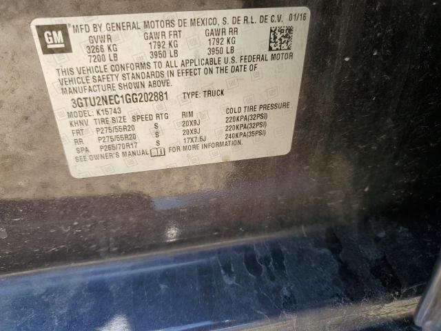 3GTU2NEC1GG202881 GMC Sierra K1500 Slt