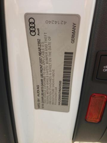 2017 AUDI A4 ULTRA P - WAUGMAF47HN043586