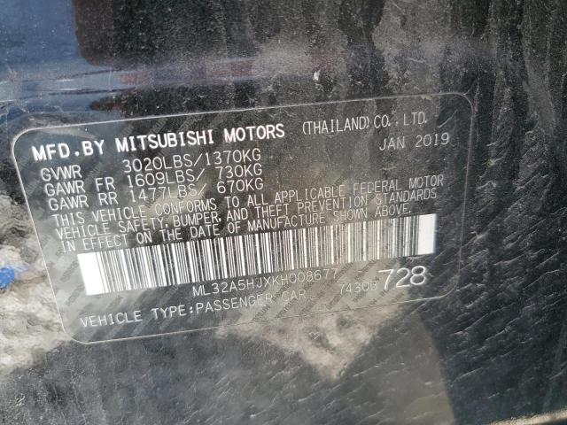 2019 MITSUBISHI MIRAGE LE ML32A5HJXKH008677