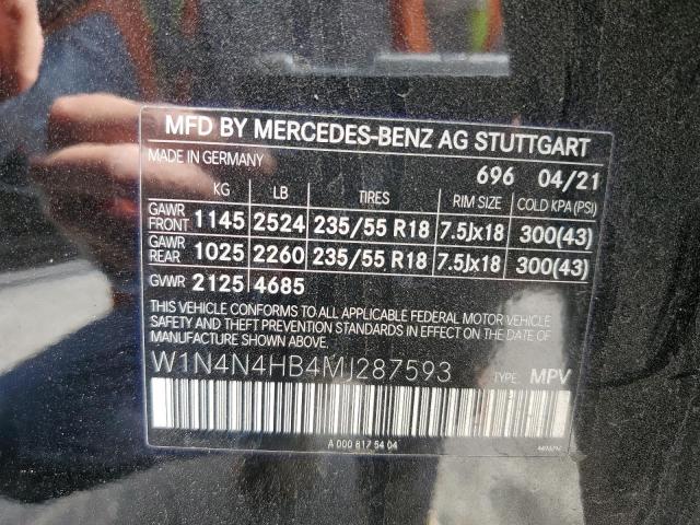 W1N4N4HB4MJ287593 Mercedes-Benz Gla 250 4matic