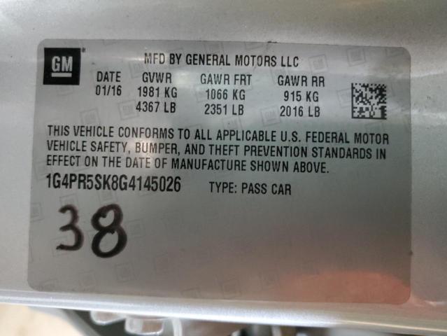 1G4PR5SK8G4145026 Buick Verano Convenience