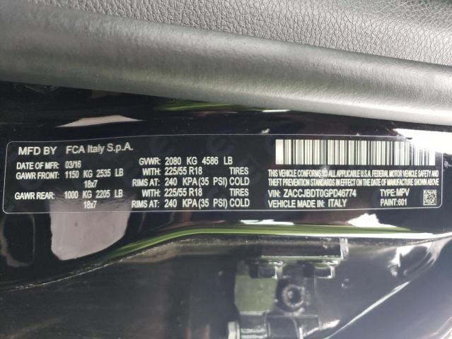 ZACCJBDT0GPD46774 Jeep Renegade Limited