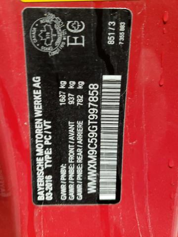 2016 MINI COOPER JOH WMWXM9C59GT997858