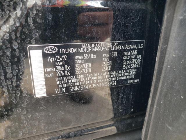 2022 HYUNDAI SANTA FE S - 5NMS34AJ9NH458934